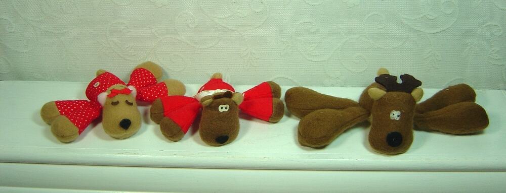 VINTAGE HALLMARK PLUSH RANDY & RAMONA REINDEER-1986 + 1 OTHER HALLMARK REINDEER